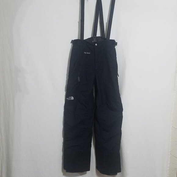 North Face Mens Small Black Snow Pants Bibs Suit Overalls Snowboard Snowsuit Bib
